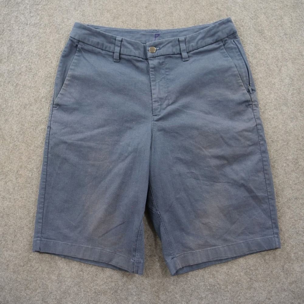 Lululemon Shorts Mens 31 Blue Comission Flat Front Chinos Logo Active 9"